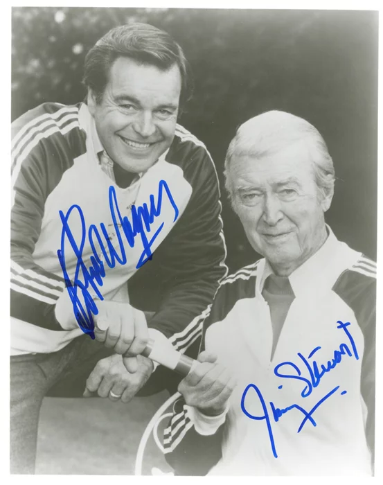Robert Wagner and Jimmy Stewart autograph