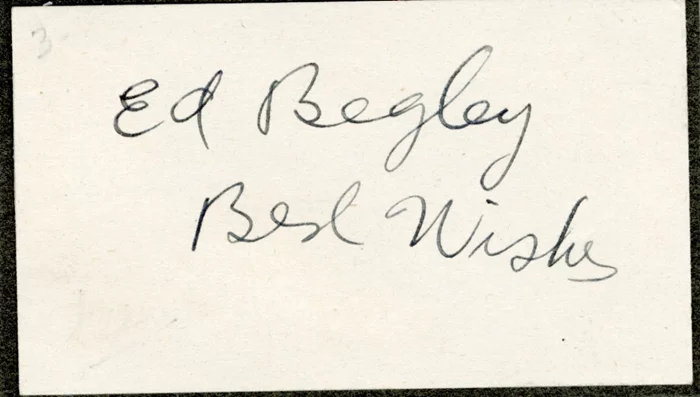 Ed Begley autograph