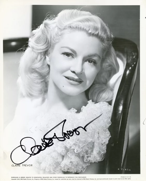 Claire Trevor autograph
