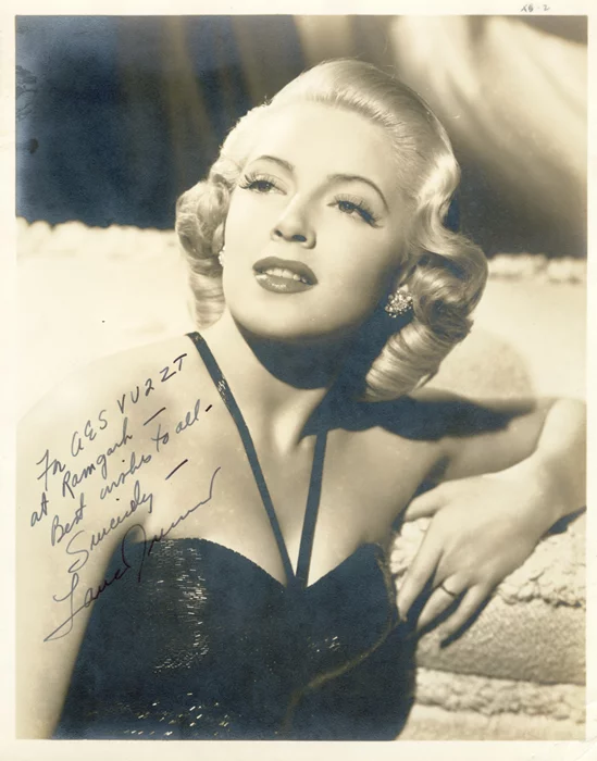 Lana Turner autograph