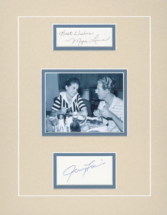 Jerry Lee and Myra Lewis autograph