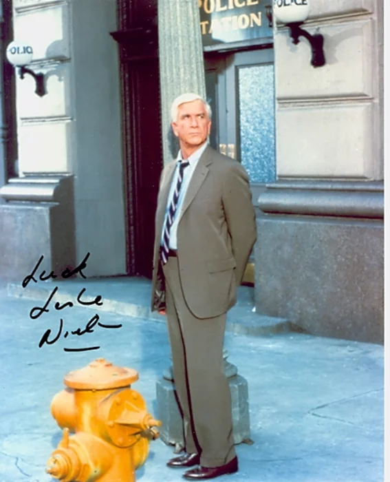 Leslie Nielsen autograph