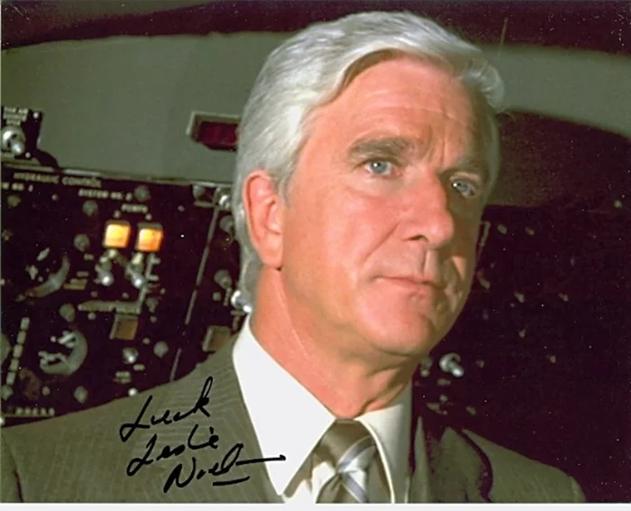 Leslie Nielsen autograph