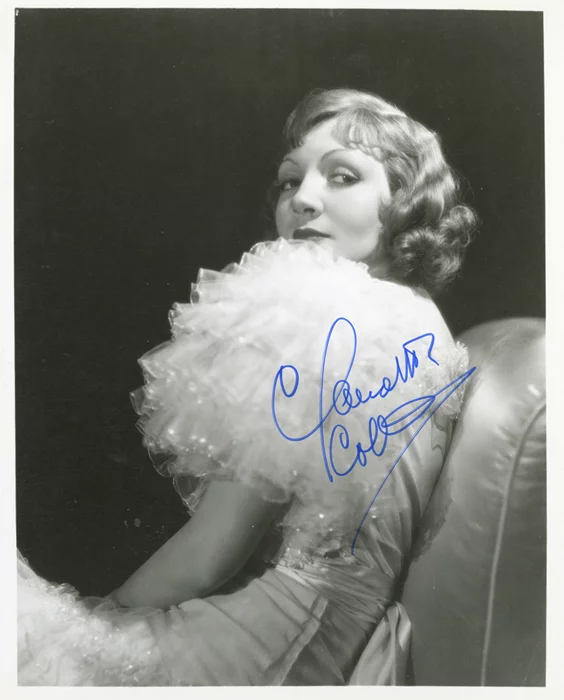 Claudette Colbert autograph