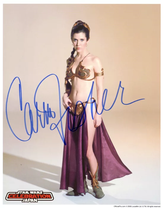 Carrie Fisher autograph