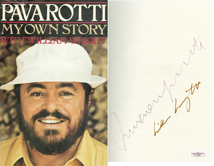 Luciano Pavarotti autograph
