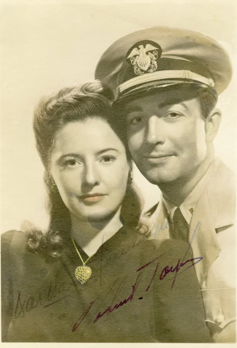 Robert Taylor & Barbara Stanwyck autograph