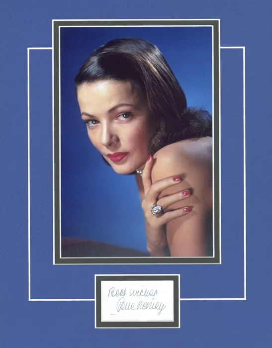 Gene Tierney autograph
