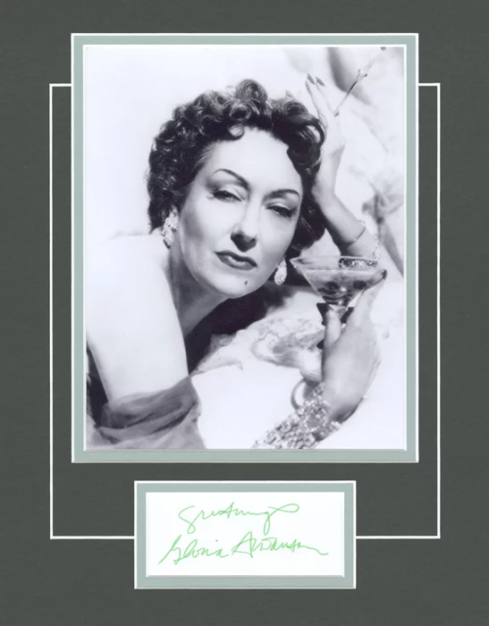 Gloria Swanson autograph