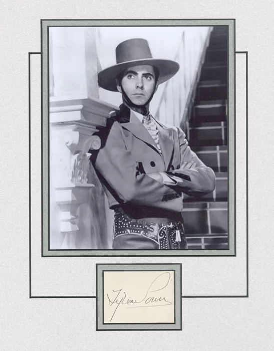 Tyrone Power autograph