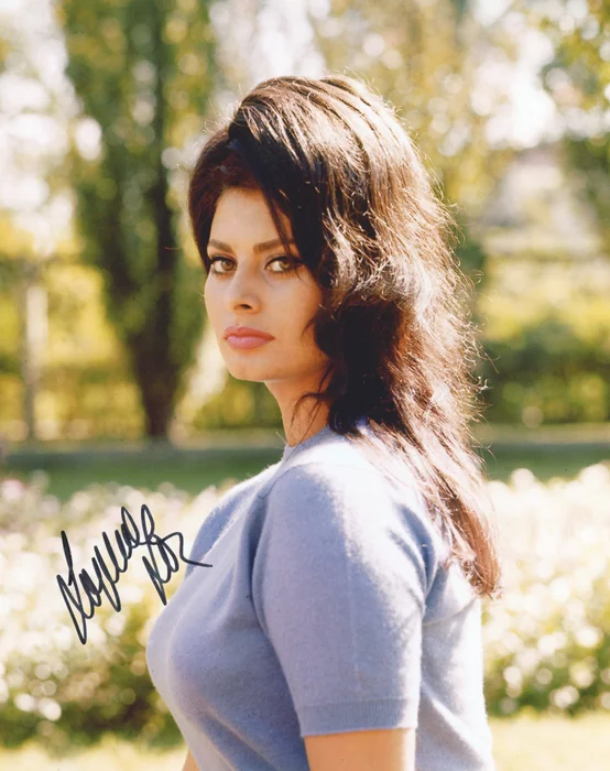 Sophia Loren autograph