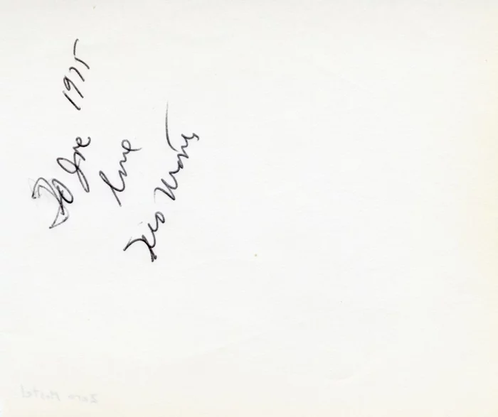 Zero Mostel autograph