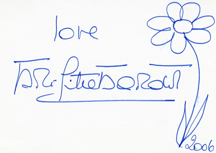 Brigitte Bardot autograph