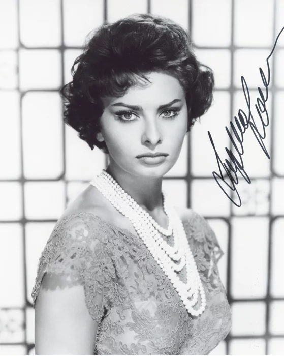 Sophia Loren autograph