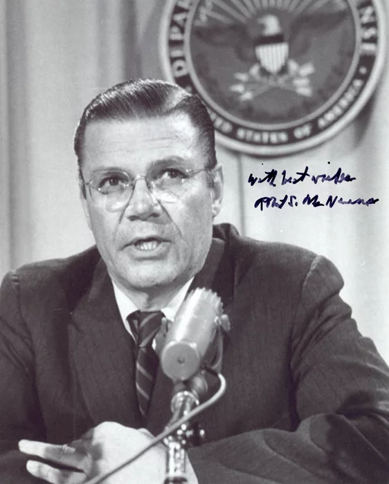 Robert S. McNamara autograph