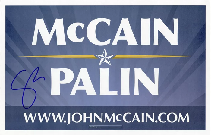 Sarah Palin autograph