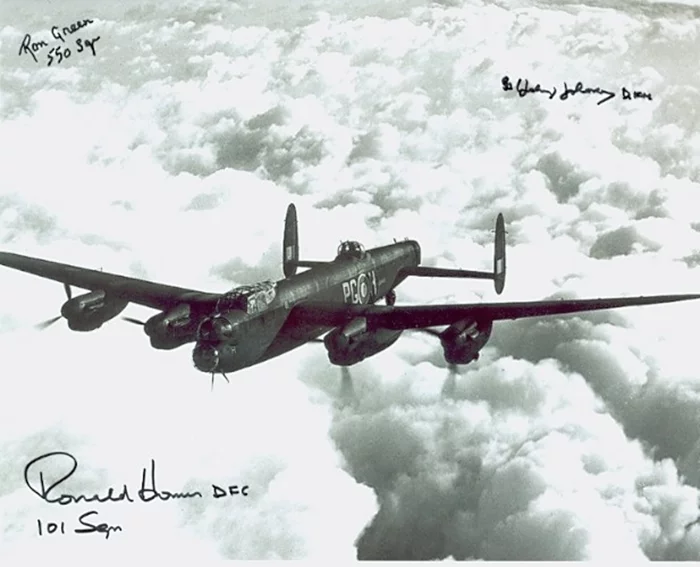 Lancaster Bomber Pilots autograph