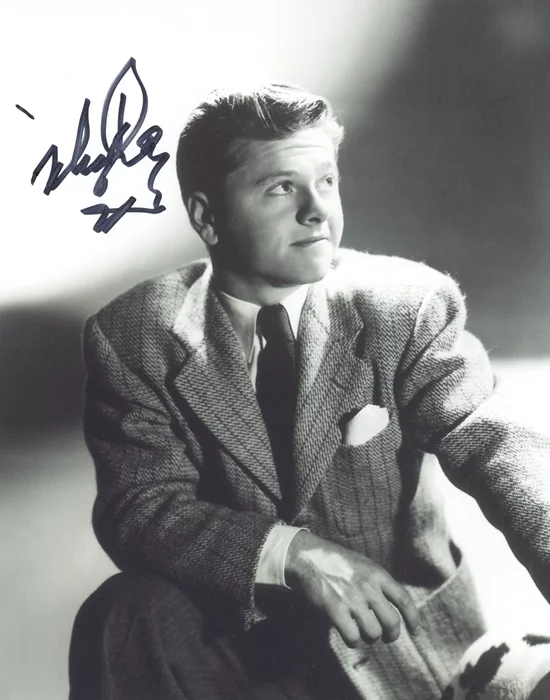 Mickey Rooney autograph