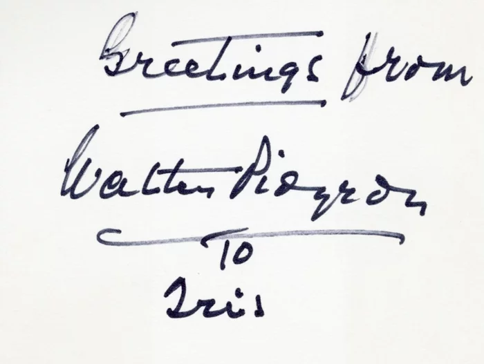Walter Pidgeon autograph
