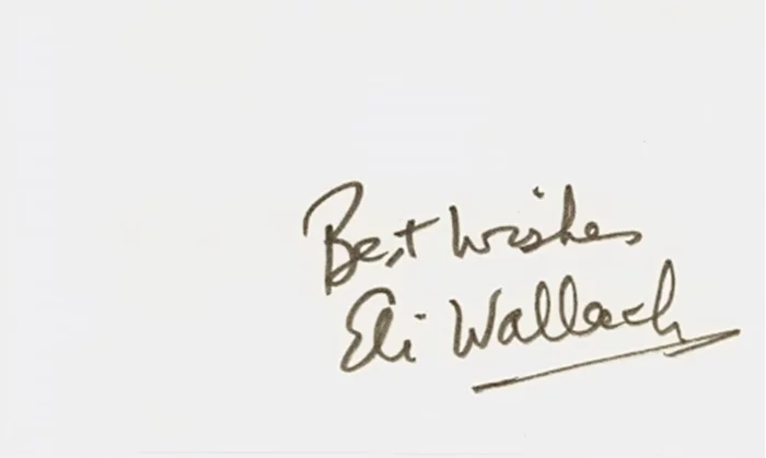 Eli Wallach autograph