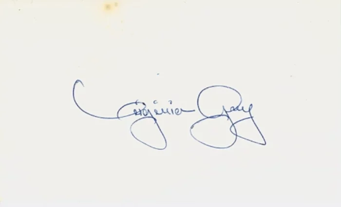 Virginia Grey autograph