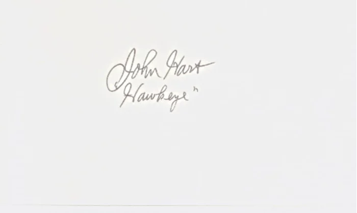 John Hart autograph