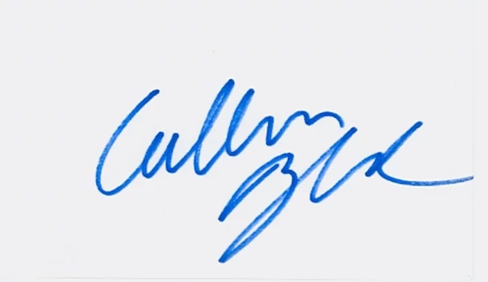 Callum Blue autograph