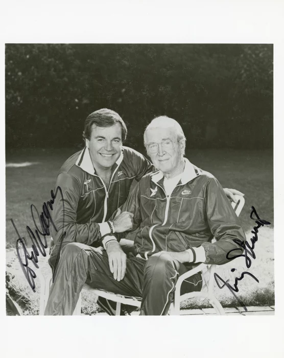 Robert Wagner and Jimmy Stewart autograph