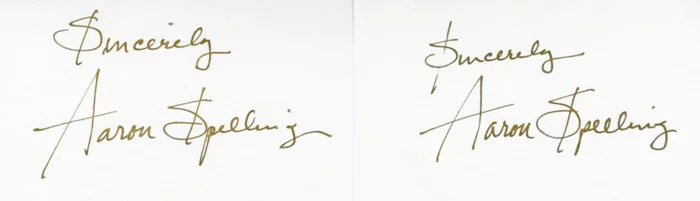 Aaron Spelling autograph