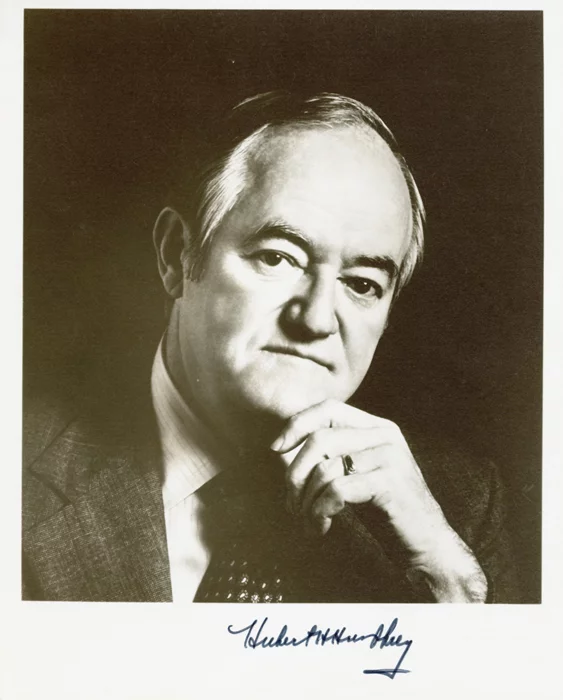 Hubert Humphrey autograph