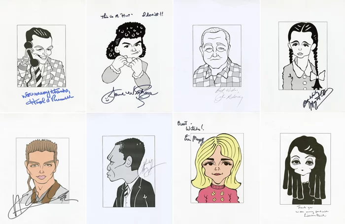 Celebrity Caricatures autograph