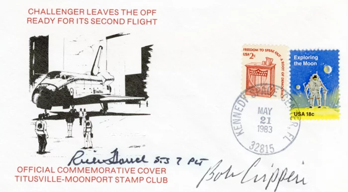 Challenger Commemorative Cover autograph