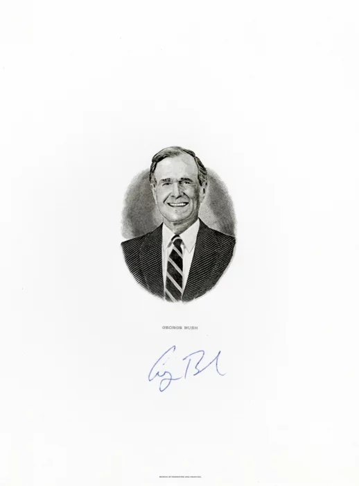 George Bush autograph