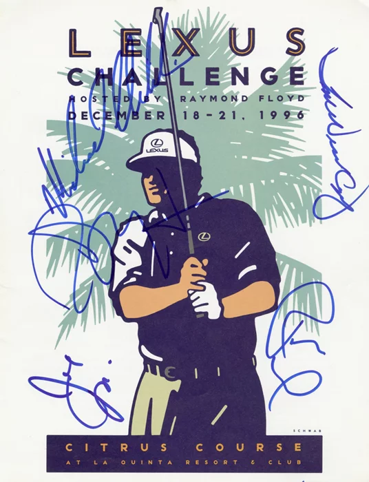 Lexus Challenge Golf Program autograph