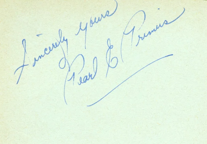 Pearl Primus autograph