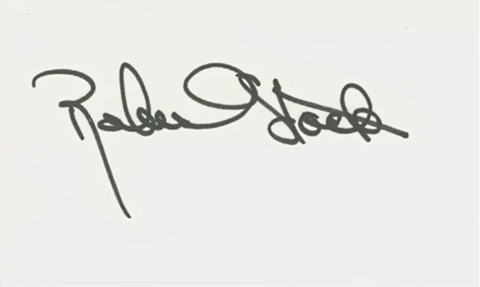 Robert Stack autograph