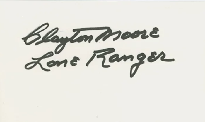 Clayton Moore autograph