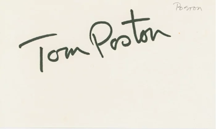 Tom Poston autograph
