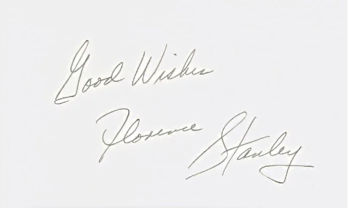 Florence Stanley autograph