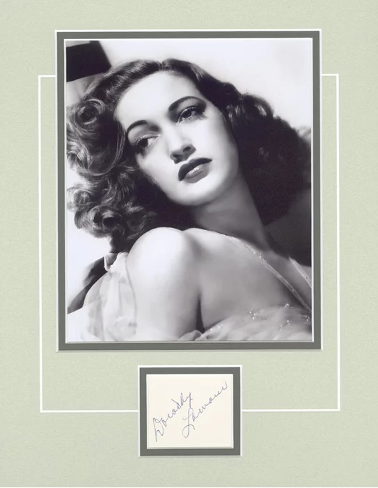 Dorothy Lamour autograph
