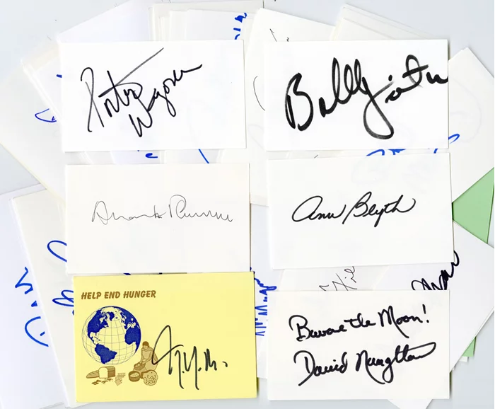 Uninscribed Signature Lot autograph