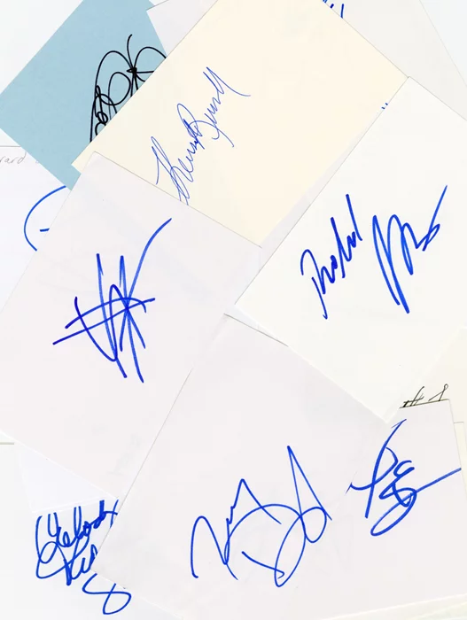 Uninscribed Signature Lot autograph