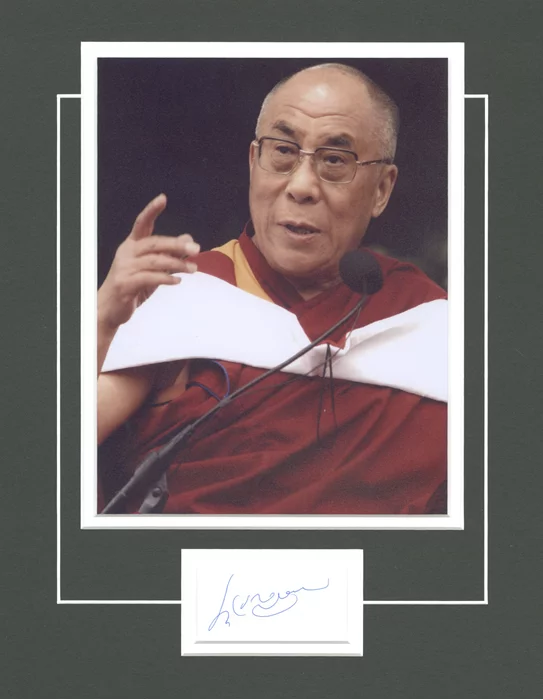 Dalai Lama autograph