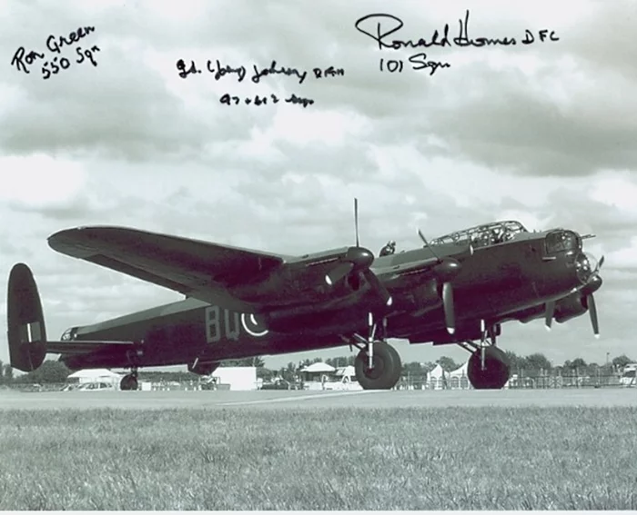 Lancaster Bomber Pilots autograph