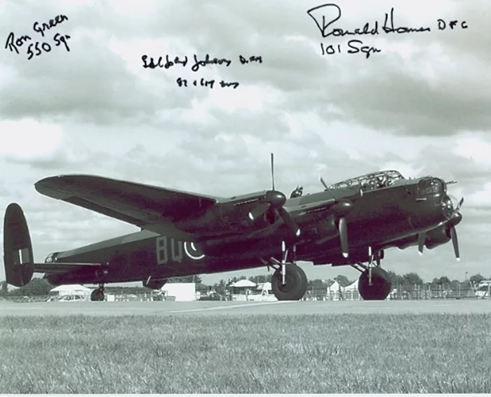 Lancaster Bomber Pilots autograph