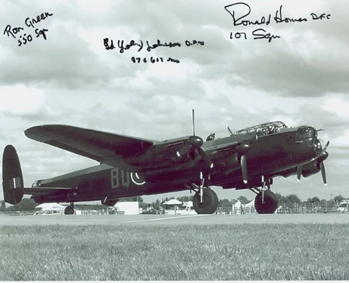 Lancaster Bomber Pilots autograph