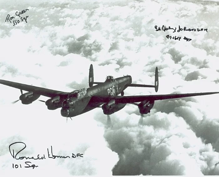 Lancaster Bomber Pilots autograph