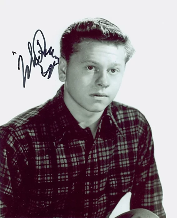 Mickey Rooney autograph