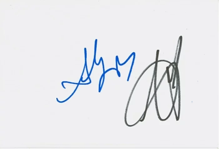 AJ and Aly Michalka autograph