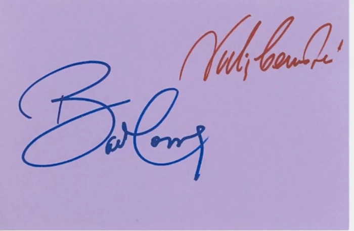 Bart Conner and Nadia Comaneci autograph